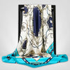 Grand Foulard Soie Bleu