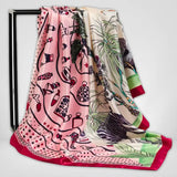 Grand Foulard Soie Imprimé