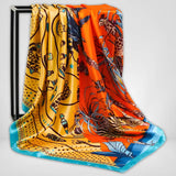 Grand Foulard Soie Motif Animaux