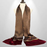 Long Foulard En Soie Bordeaux Homme