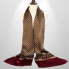 Long Foulard En Soie Bordeaux Homme