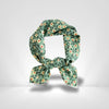 Petit Foulard Coton Femme Vert Floral